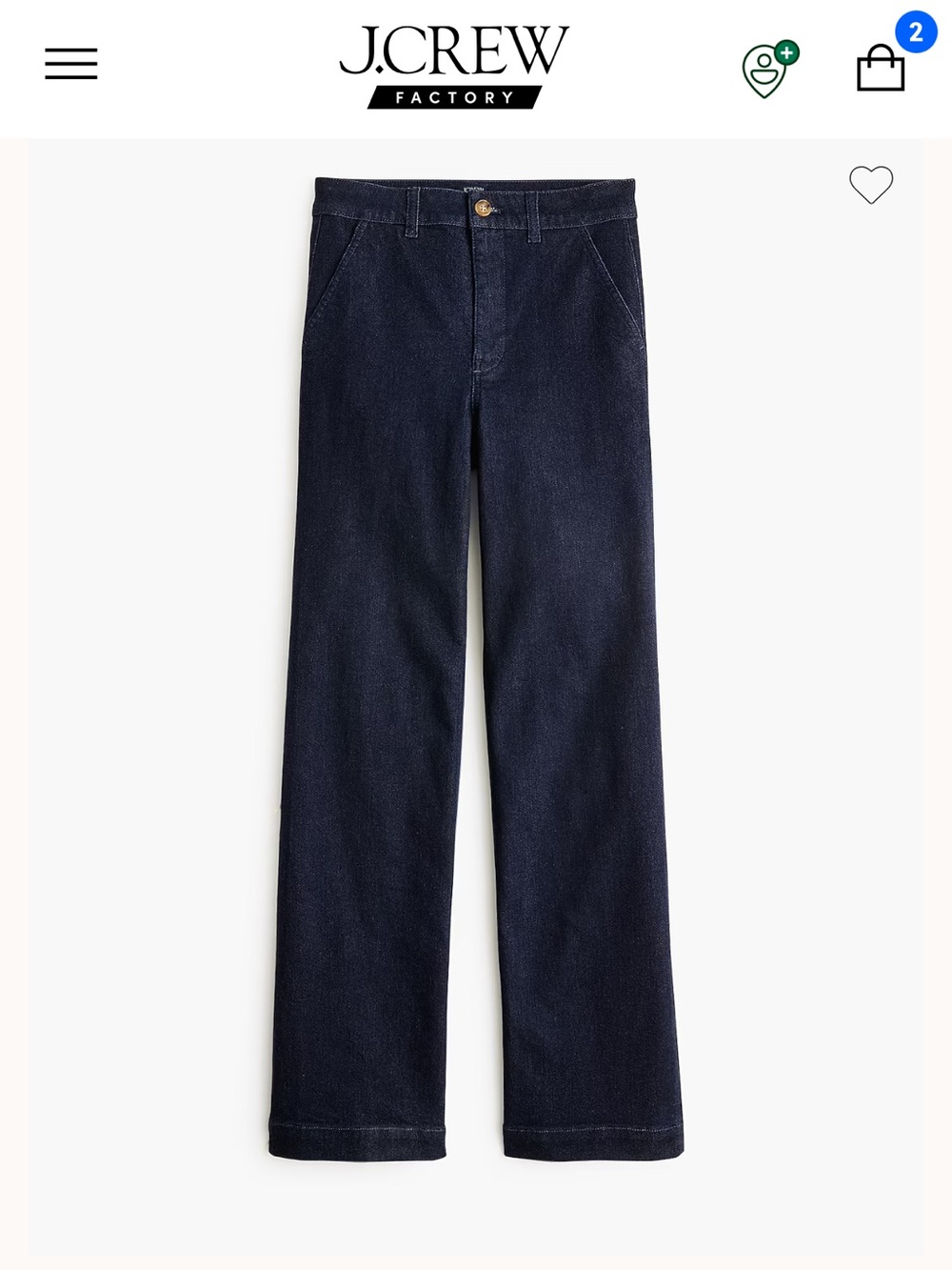 NWT J Crew High-rise wide-leg trouser jean in all-day stretch